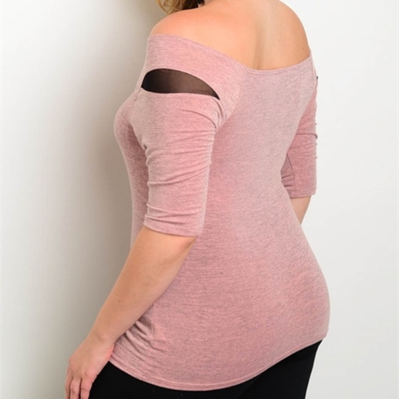 Blush off the shoulder top - Picture 2 of 2